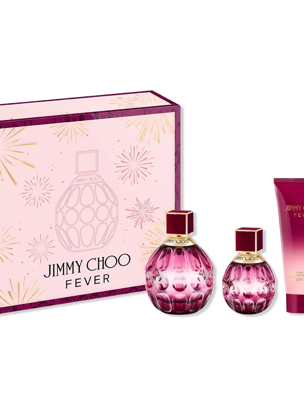 Jimmy Choo Fever 3 Pink Gift Set with Gold Accents